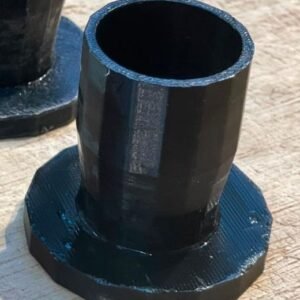 Adaptateur noir court à collerette imprimé en 3D, pour distributeur vrac de produits ménagers
